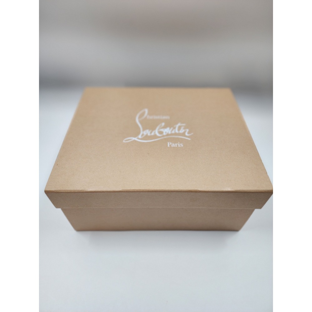 Christian Louboutin Empty ShoeBox Kraft Brown WhiteLogoParis Storage Replacement